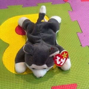 Ty Plush Husky in Gray and White